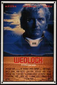 1y962 WEDLOCK int'l 1sh '91 cool image of Rutger Hauer, it'll blow your mind!