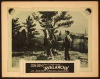 1z201 AVALANCHE LC 1928 from Zane Grey story, old man yells at Jack Holt on horse!