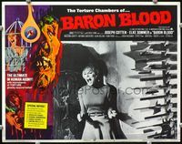 1z204 BARON BLOOD LC #1 '72 Mario Bava, close up of sexy Elke Sommer screaming in terror!