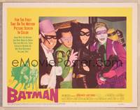 1z207 BATMAN LC #4 '66 great close up of villains, Penguin, Riddler, Catwoman & Joker!