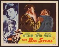 1z216 BIG STEAL LC #4 '49 Don Siegel, close up of Robert Mitchum roughing up William Bendix!