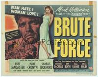 1z011 BRUTE FORCE TC '47 art of tough Burt Lancaster & sexy full-length Yvonne DeCarlo!