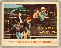 1z435 MGM'S BIG PARADE OF COMEDY LC #4 '64 the wacky Marx Bros., riding on the wildest train!