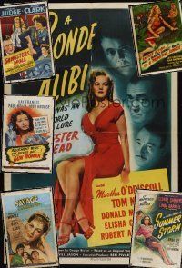 2a001 LOT OF 6 REPAINTED SEXY GIRL ONE-SHEETS lot '46 - '47 cool sexy bad girl images!