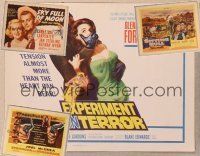 2a020 LOT OF 12 TITLE LOBBY CARDS lot '49 - '62 Experiment in Terror, Sky Full of Moon + more!