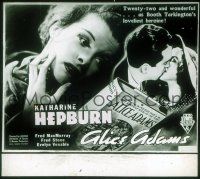 2a119 ALICE ADAMS glass slide '35 super close up of Katharine Hepburn + kissing Fred MacMurray!