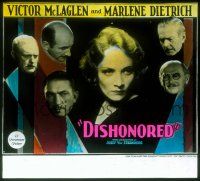2a128 DISHONORED style B glass slide '31 Josef von Sternberg, prostitute/spy Marlene Dietrich!
