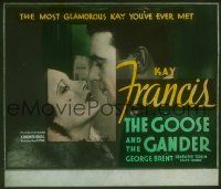 2a130 GOOSE & THE GANDER glass slide '35 the most glamorous Kay Francis ever, George Brent