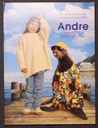 2a214 ANDRE presskit '94 directed by George Miller, Tina Majorino & wacky sea lion!