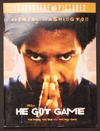 2a227 HE GOT GAME presskit '98 Spike Lee, Denzel Washington, Jovovich, Rosario Dawson, basketball!