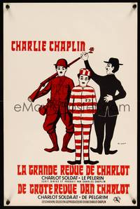 2b065 CHAPLIN REVUE Belgian R73 Charlie comedy compilation, great artwork by Leo Kouper!