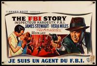 2b125 FBI STORY Belgian '59 great art of detective Jimmy Stewart & Vera Miles!