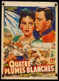 2b134 FOUR FEATHERS Belgian '40s Zoltan Korda directed epic, Ralph Richardson!