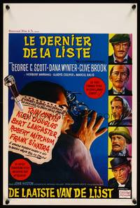 2b219 LIST OF ADRIAN MESSENGER Belgian '63 John Huston directs five heavily disguised great stars!