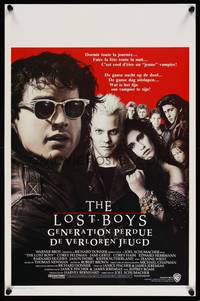 2b221 LOST BOYS Belgian '87 teen vampire Kiefer Sutherland, directed by Joel Schumacher!