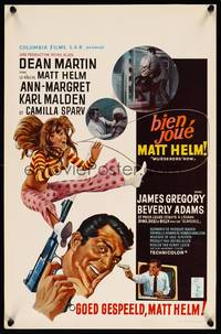 2b246 MURDERERS' ROW Belgian '66 spy Dean Martin as Matt Helm & sexy Ann-Margret!