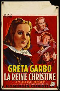 2b294 QUEEN CHRISTINA Belgian R50s great different artwork of glamorous Greta Garbo!