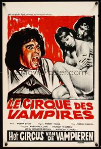 2b365 VAMPIRE CIRCUS Belgian '72 human fangs ripping throats, wild artwork!