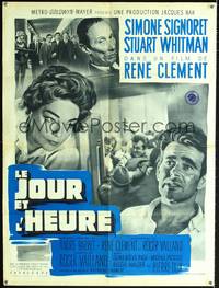 2b409 DAY & THE HOUR French 24x32 '63 Simone Signoret & Stuart Whitman!