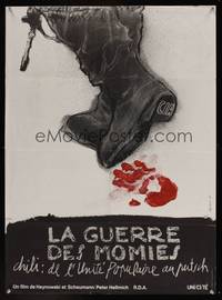 2b413 DER KRIEG DER MUMIEN French 24x33 '74 Der Krieg der Mumien, cool Balmes artwork!