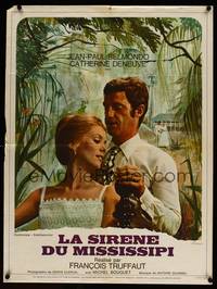 2b471 MISSISSIPPI MERMAID French 23x32 '70 Francois Truffaut's La Sirene du Mississippi, Deneuve!