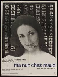 2b475 MY NIGHT AT MAUD'S French 24x32 '69 Eric Rohmer's Ma nuit chez Maud, Francoise Fabian!