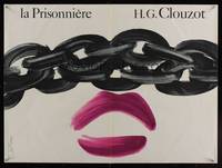 2b549 WOMAN IN CHAINS French 23x31 '68 Henri Clouzot's La Prisonniere, cool Proffon artwork!