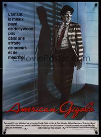 2b561 AMERICAN GIGOLO French 15x21 '80 handsomest male prostitute Richard Gere framed for murder!