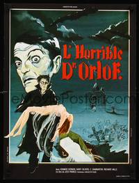 2b566 AWFUL DR. ORLOFF French 15x21 R1980s Jess Franco, cool Covillaut art of monster carrying woman
