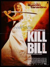 2b639 KILL BILL: VOL. 2 French 15x21 '04 bride Uma Thurman with katana, Quentin Tarantino