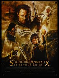 2b654 LORD OF THE RINGS: THE RETURN OF THE KING French 15x21 '03 Peter Jackson, cool art of cast!