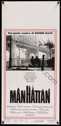 2b793 MANHATTAN Italian locandina '79 classic image of Woody Allen & Diane Keaton by bridge!