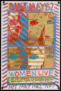2c034 WOMEN LIVE English double crown '82 very cool art & design from London film festival!
