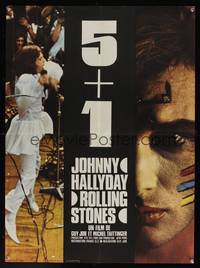2c225 5 + 1 French 23x31 '70 cool images of The Rolling Stones & Hallyday!