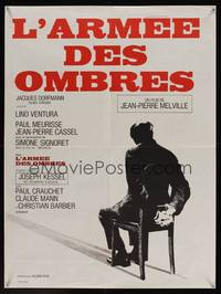 2c227 ARMY OF SHADOWS French 23x32 '69 Jean-Pierre Melville's L'Armee des ombres, Ferracci art!