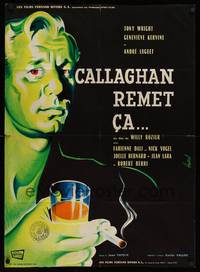 2c240 CALLAGHAN REMET CA French 23x31 '61 Tony Wright, great artwork by Hurel!
