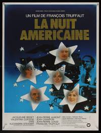 2c257 DAY FOR NIGHT French 24x32 '73 Francois Truffaut's La Nuit Americaine, Jacqueline Bisset!