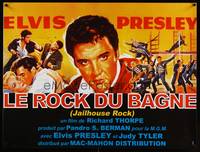 2c291 JAILHOUSE ROCK commercial French 23x32 '80s classic art of rock & roll king Elvis Presley!