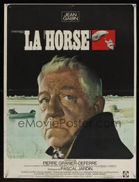 2c297 LA HORSE French 23x30 '70 super close up of grizzled Jean Gabin by Vaissier!