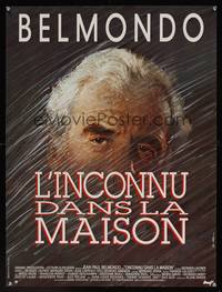 2c296 L'INCONNU DANS LA MAISON French 24x32 '92 cool Landi artwork of Jean-Paul Belmondo!