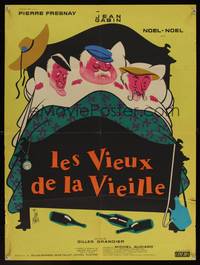 2c324 OLD GUARD French 23x31 '60 Les Vieux de la Vieille, art of Jean Gabin & co-stars by Mara!