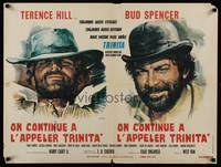 2c343 THEY CALL ME TRINITY French 23x31 '70 great Casaro art of Terence Hill & Bud Spencer!