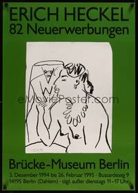 2c063 ERICH HECKEL German '94 cool line artwork, German art exhibit!