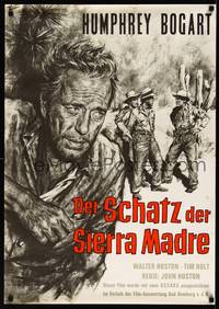 2c076 TREASURE OF THE SIERRA MADRE German R60s great Goetze artwork of Humphrey Bogart!