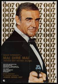 2c375 NEVER SAY NEVER AGAIN Italian 1sh '83 close-up of Sean Connery as James Bond 007!