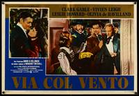 2c454 GONE WITH THE WIND Italian photobusta R70s Clark Gable, Vivien Leigh, all-time classic!