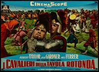 2c461 KNIGHTS OF THE ROUND TABLE Italian photobusta '54 Robert Taylor as Lancelot!