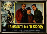 2c487 TALES OF TERROR Italian photobusta '62 c/u of Peter Lorre, Vincent Price & Basil Rathbone!