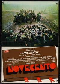2c381 1900 Italian lrg pbusta '77 directed by Bernardo Bertolucci, cool image of mob!