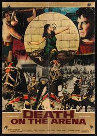 2c387 COLOSSUS OF THE ARENA Italian lrg pbusta '62 Mark Forest as Maciste, Death on the Arena!